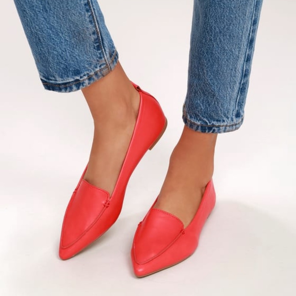 Sold on MERCARI!!!!!Red flats